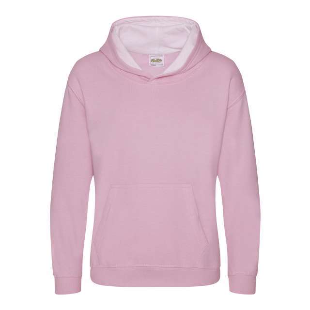 AWJH003J | Kids Varsity Hoodie Baby Pink | Arctic White