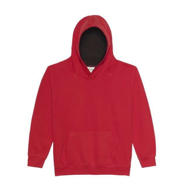 AWJH003J | Kids Varsity Hoodie Fire Red | Jet Black