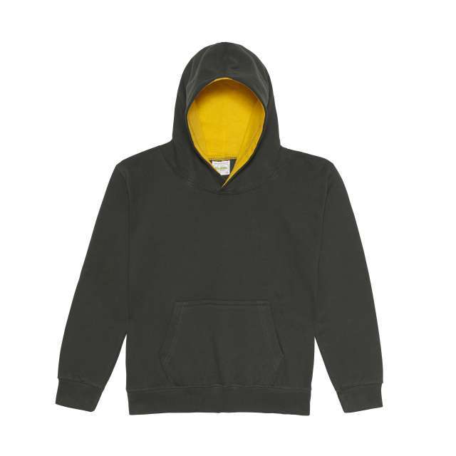 AWJH003J | Kids Varsity Hoodie Forest Green | Gold