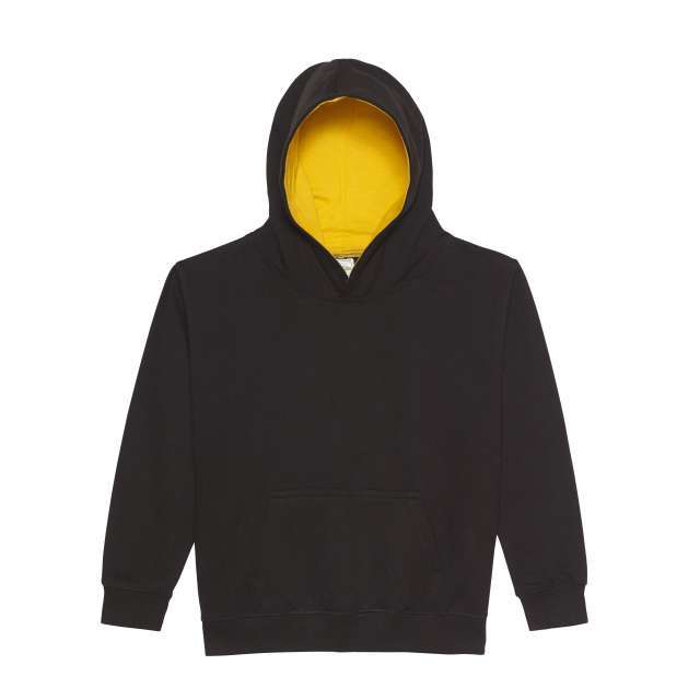 AWJH003J | Kids Varsity Hoodie Jet Black | Gold
