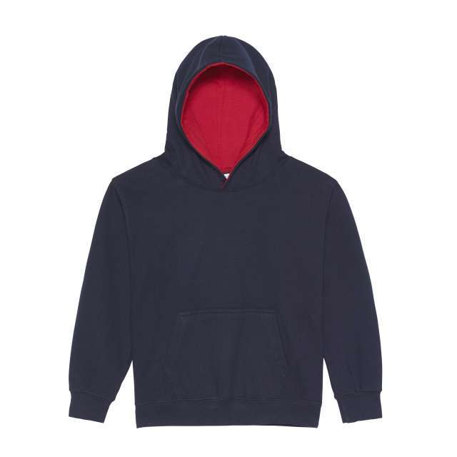 AWJH003J | Kids Varsity Hoodie New French Navy | Fire Red