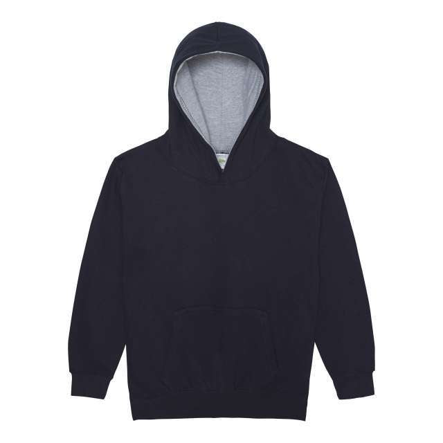 AWJH003J | Kids Varsity Hoodie New French Navy | Heather Grey