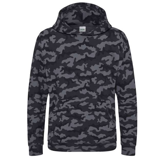 AWJH014J | Kids Camo Hoodie Black Camo