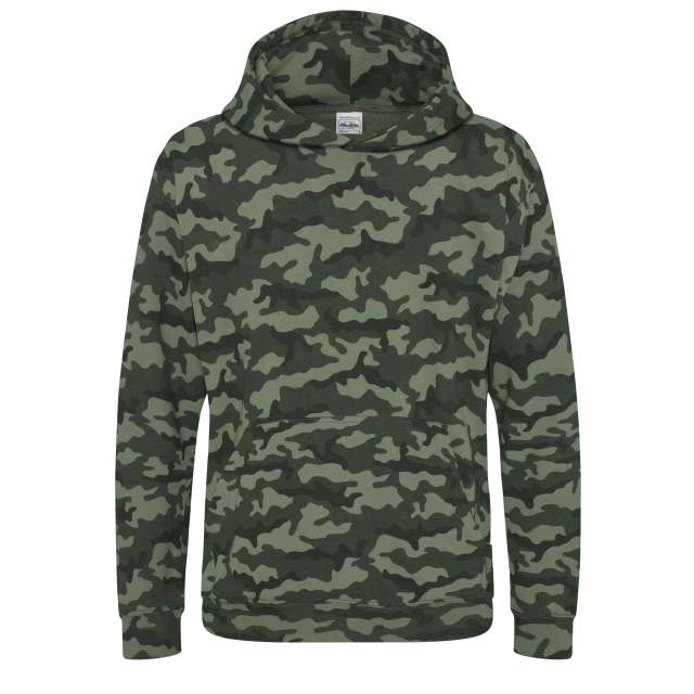 AWJH014J | Kids Camo Hoodie Green Camo
