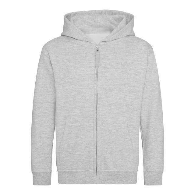 AWJH050J | Kids Full Zip Hoodie Heather Grey