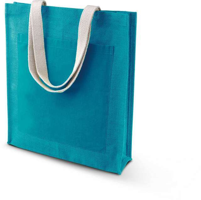 KI0221 | Jute Beach Bag Turquoise