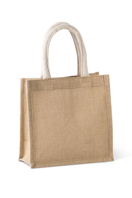 KI0272 | Jute Canva Tote Bag - Small Natural