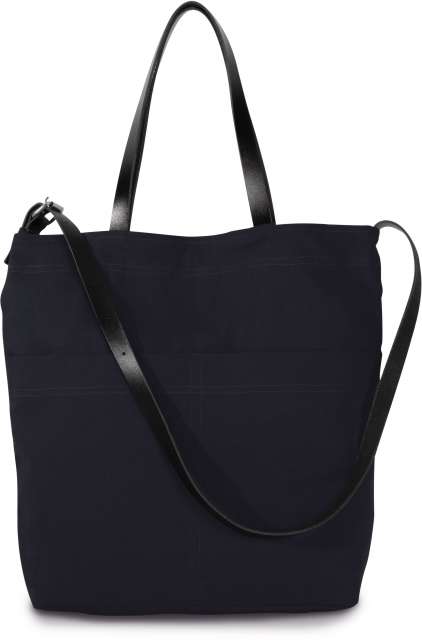 KI0287 | Handbag With Leather Sholder Strap Night Navy