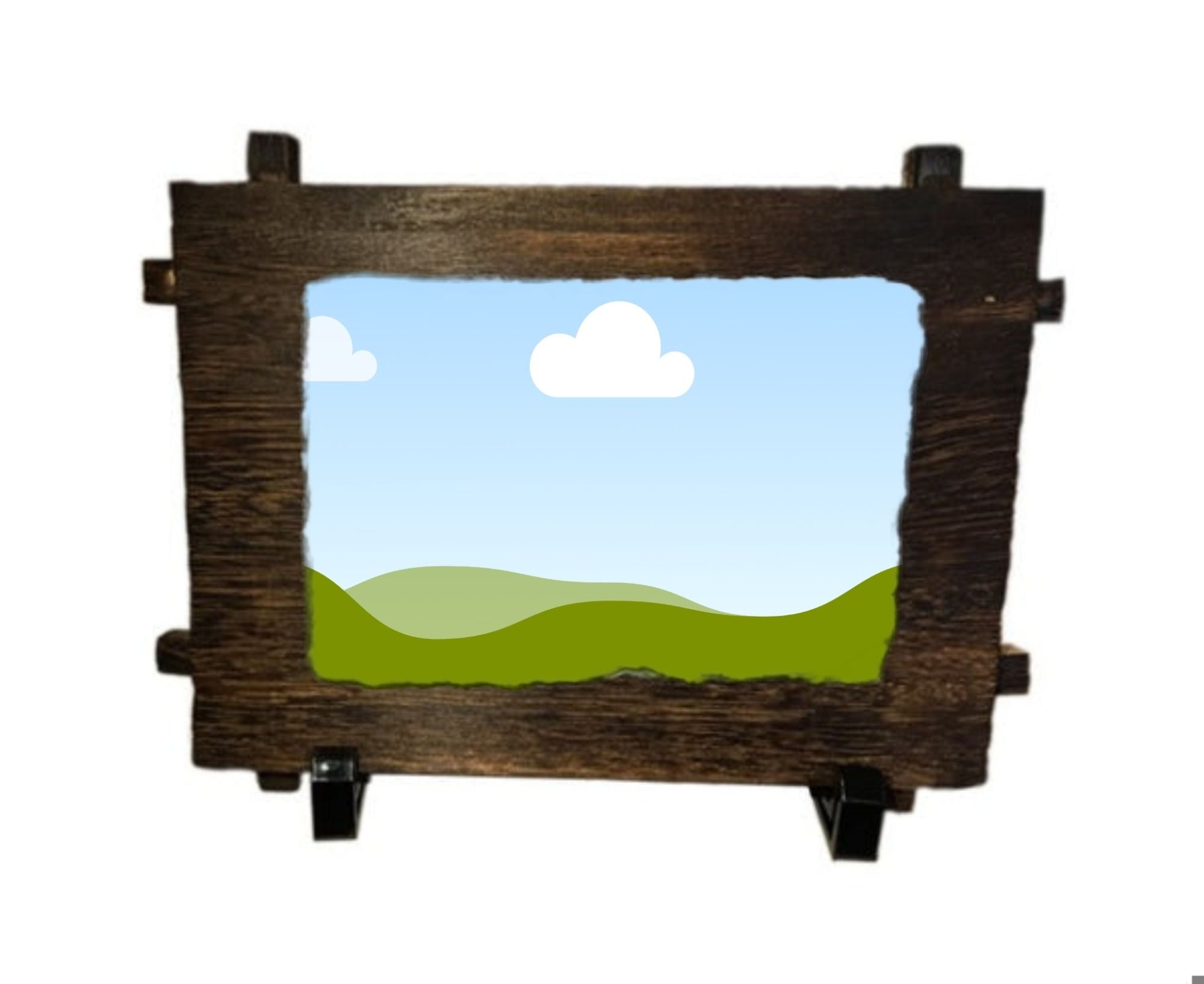 GPWFGB22x16 | Wooden Frame Granite Block - 22 cm x 16 cm 22 cm x 16 cm