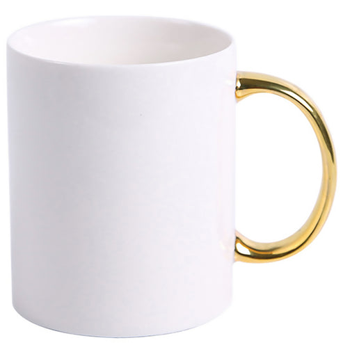 GPHCWM350 | Handle Colored White Ceramic Mug - 350 ml Gold 350 ml