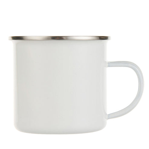 GPECM350 | White Enamel Coated Steel Mug - 360 ml White 360 ml